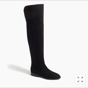 J.Crew Over-the-knee black suede boots